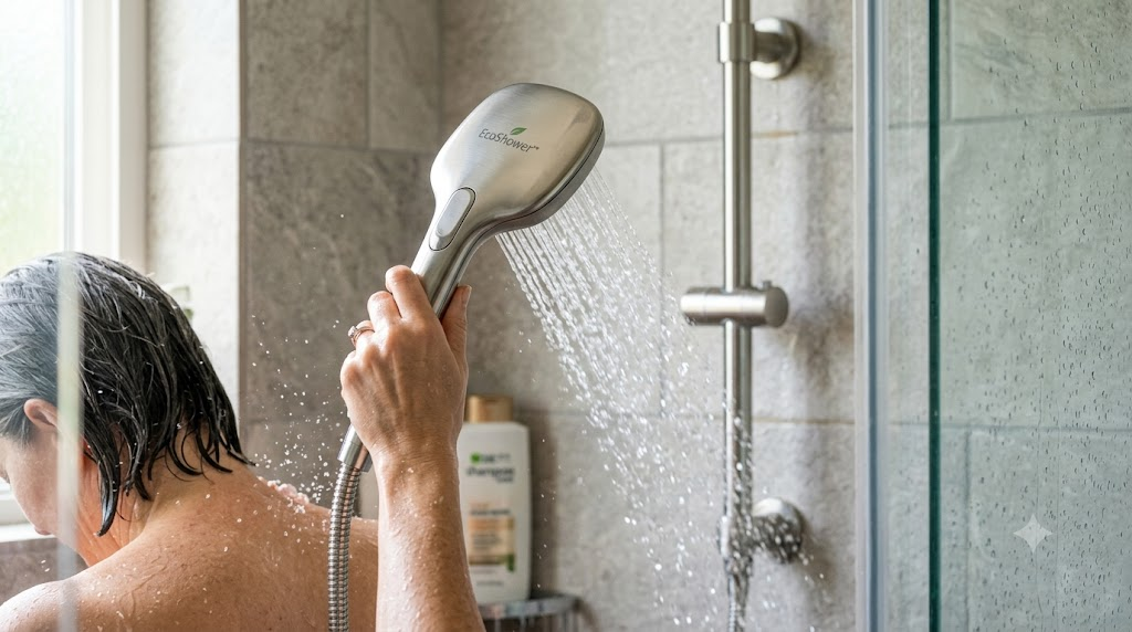EcoShower pommeau filtrant made in France triple filtration