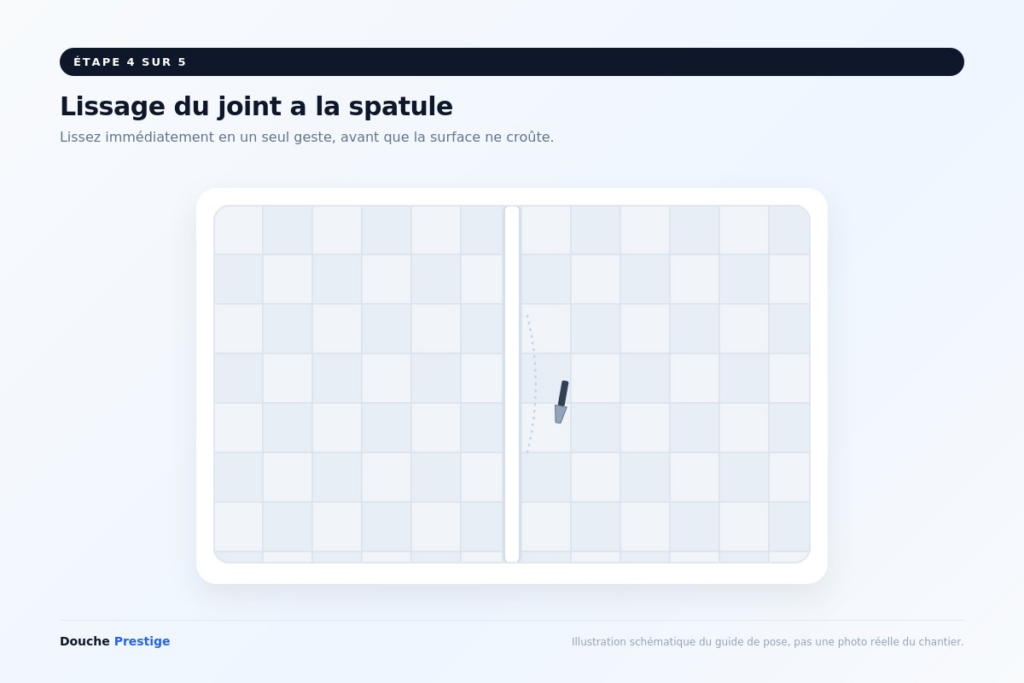  lissage du joint à la spatule