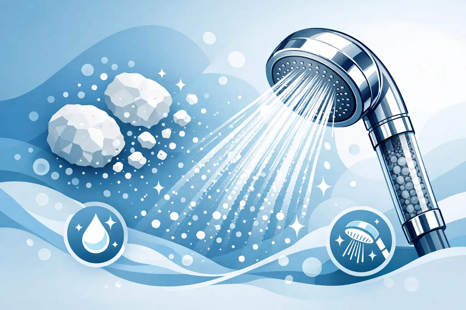 Pommeau de douche haute pression anti calcaire