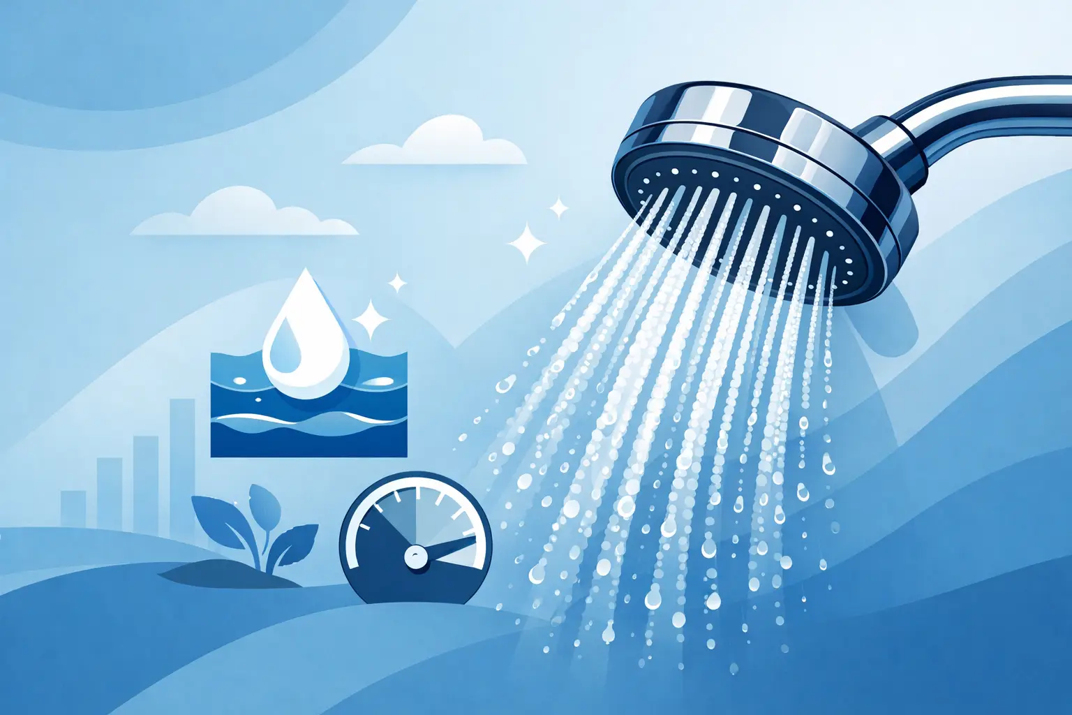 Pommeau de douche haute pression économie d’eau