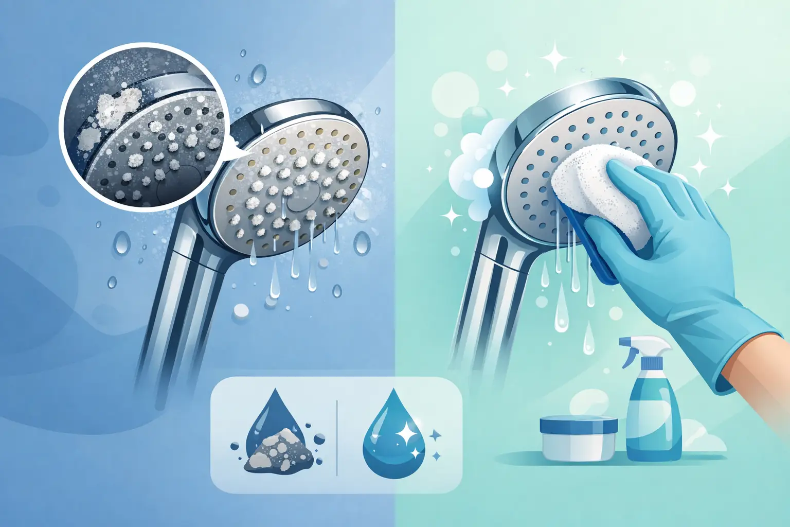 Comment réduire le calcaire du pommeau de douche