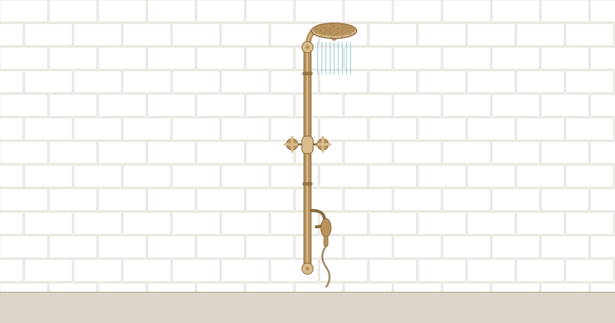 Colonne de douche vintage / rétro : notre sélection tendance