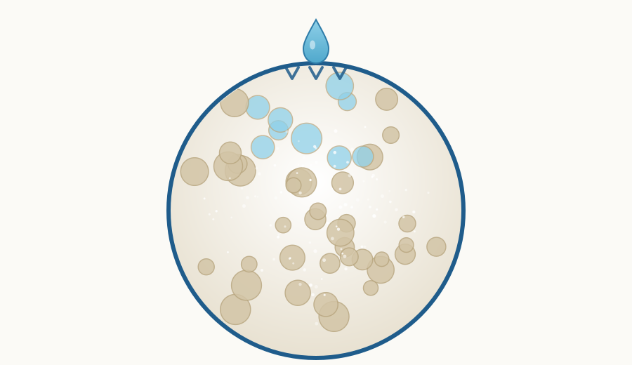 Schéma illustrant l'absorption capillaire de l'eau par la structure poreuse de la diatomite