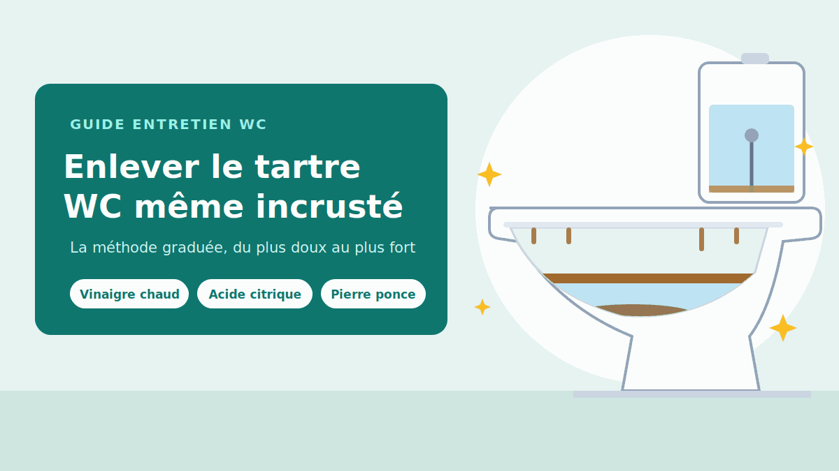 Enlever le tartre WC même très incrusté : la méthode graduée