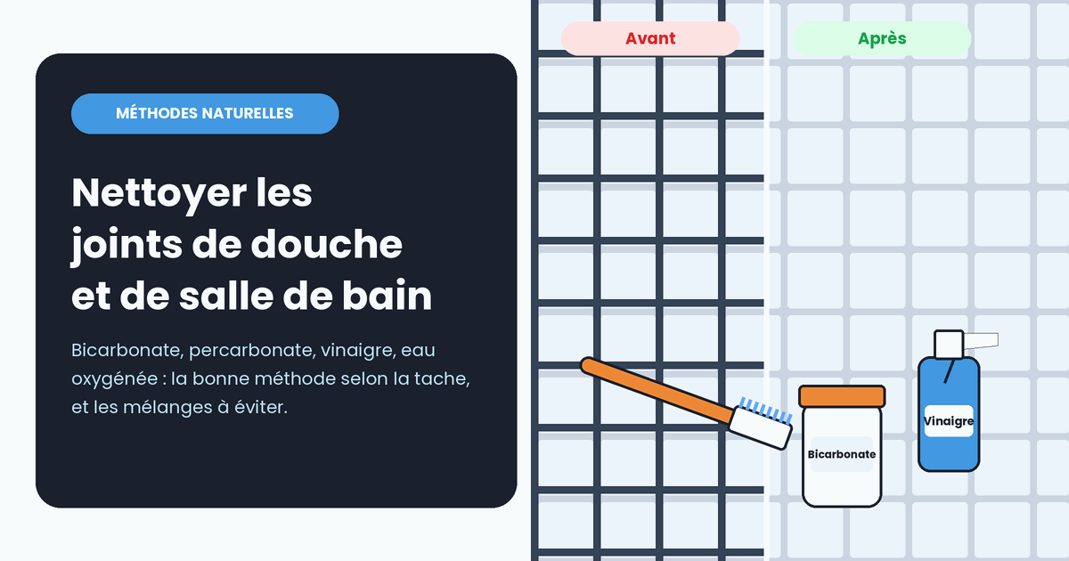 Comment nettoyer les joints de douche et de salle de bain (méthodes naturelles)