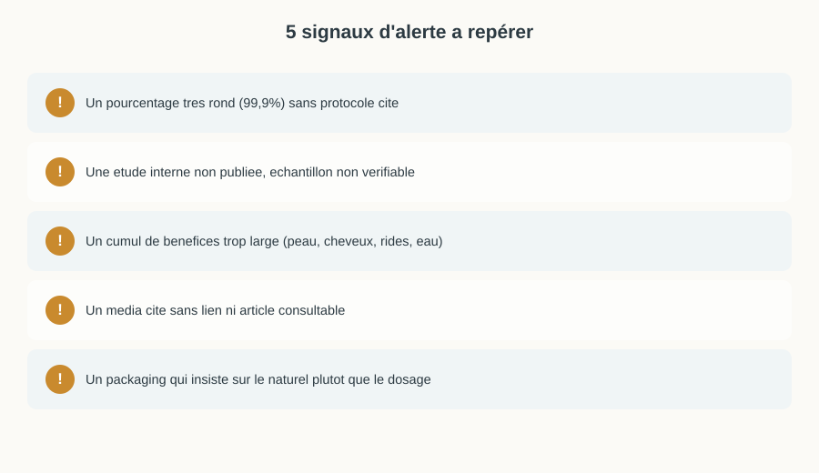 Les cinq signaux d'alerte pour repérer un argument marketing exagéré sur un pommeau vitamine C