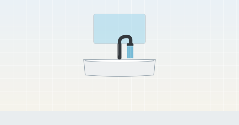 Robinet de salle de bain moderne noir mat à bec cascade, monté sur une vasque