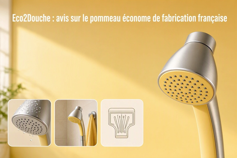 Eco2Douche : avis sur le pommeau économe de fabrication française