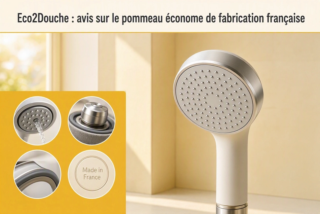 Eco2Douche : avis sur le pommeau économe de fabrication française