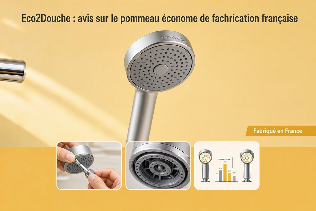 Eco2Douche : avis sur le pommeau économe de fabrication française