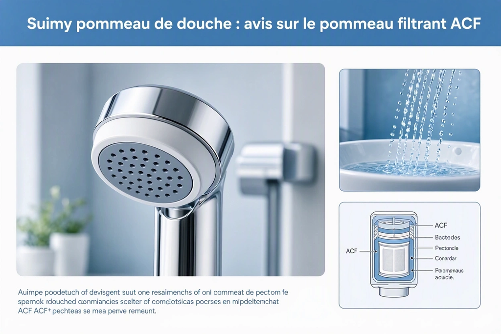 Suimy pommeau de douche : avis sur le pommeau filtrant ACF
