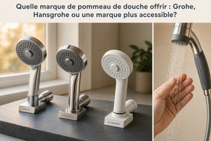 Quelle marque de pommeau de douche offrir : Grohe, Hansgrohe ou une marque plus accessible?