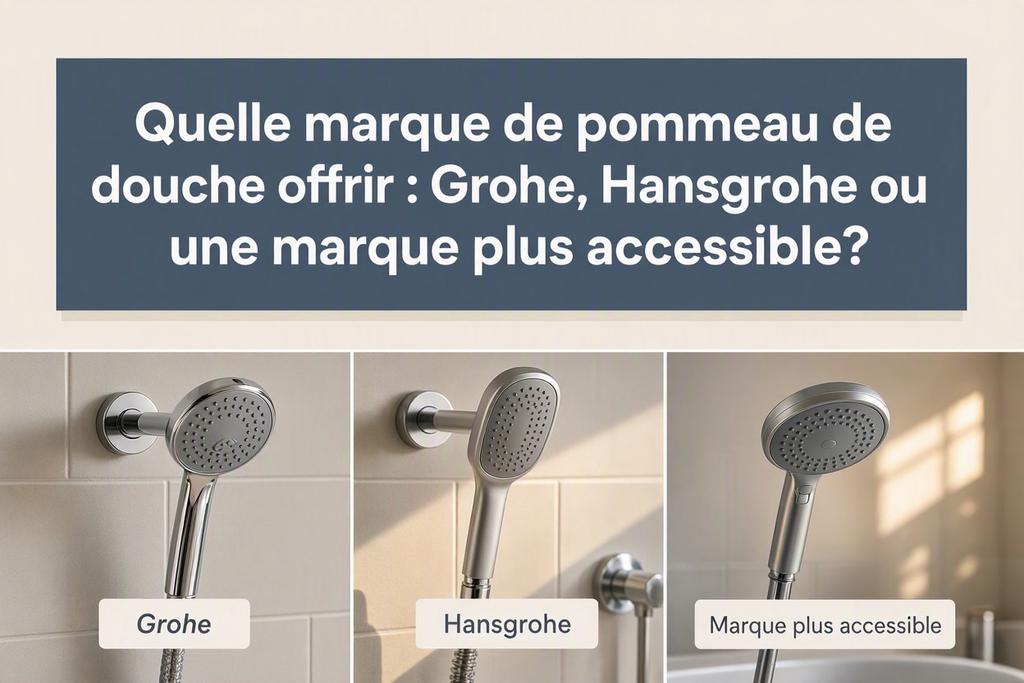 Quelle marque de pommeau de douche offrir : Grohe, Hansgrohe ou une marque plus accessible?