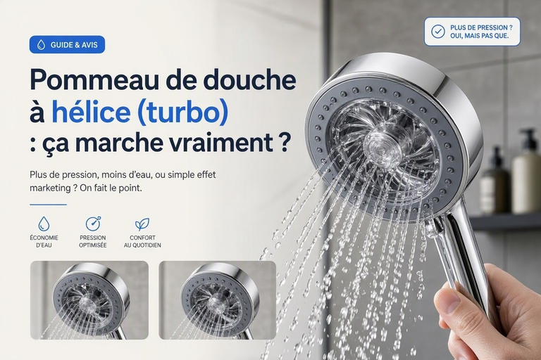 Pommeau de douche à hélice (turbo) : ça marche vraiment?
