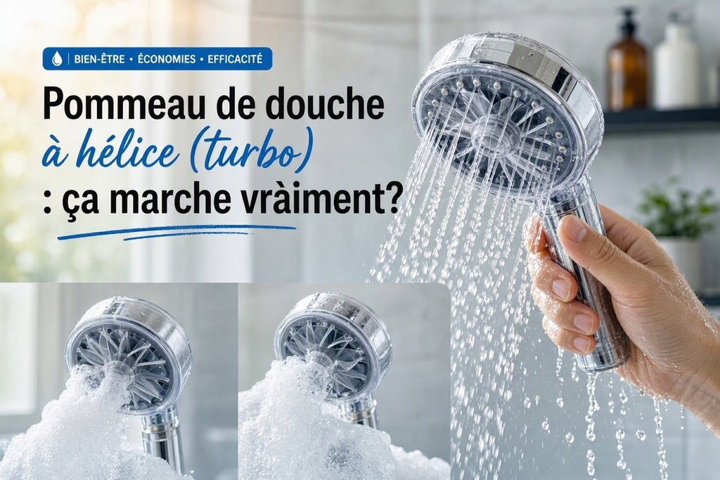 Pommeau de douche à hélice (turbo) : ça marche vraiment?