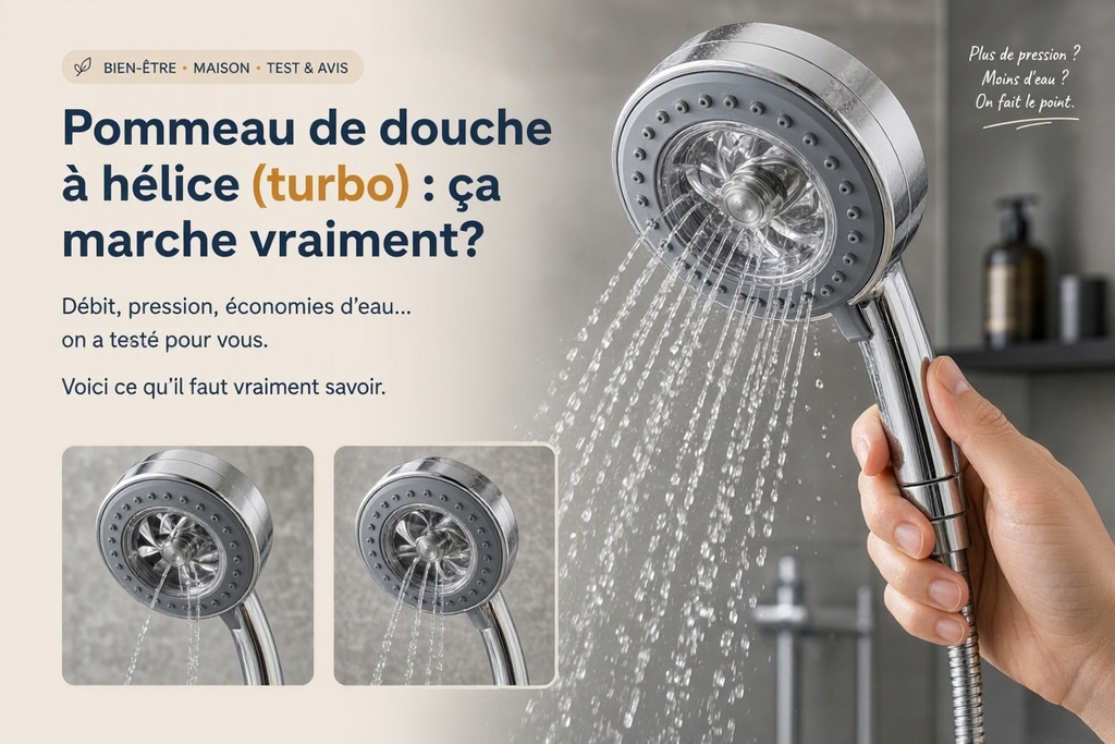Pommeau de douche à hélice (turbo) : ça marche vraiment?