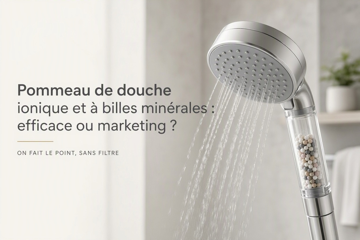 Pommeau de douche ionique et à billes minérales : efficace ou marketing ?