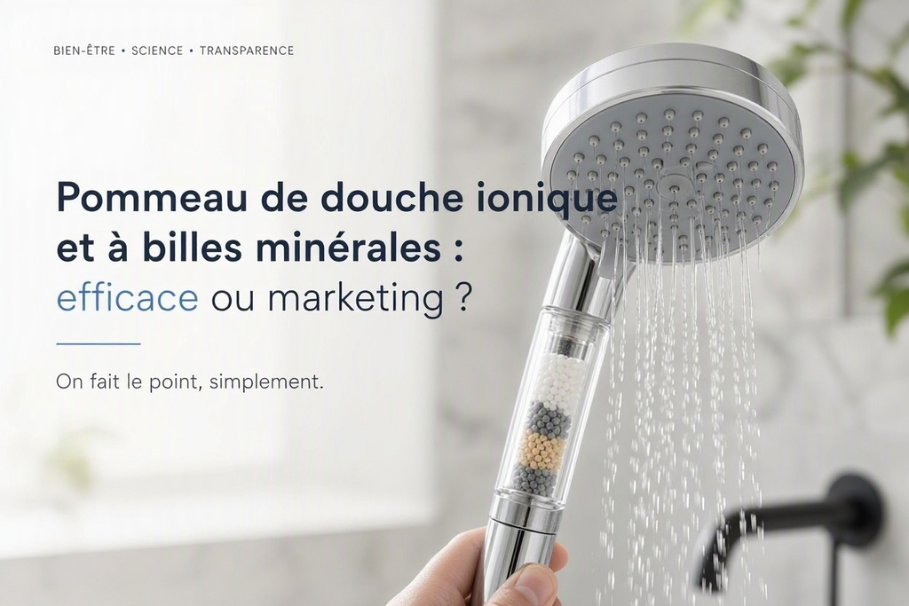 Pommeau de douche ionique et à billes minérales : efficace ou marketing ?