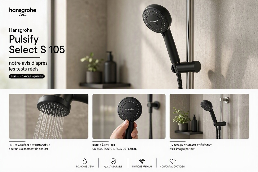 Hansgrohe Pulsify Select S 105 : notre avis d'après les tests réels